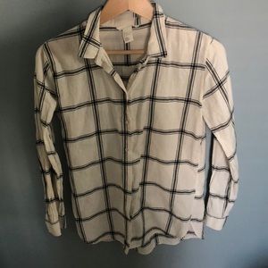 Black and cream light flannel.